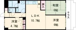 朝日プラザCITYウエストヒル神戸A棟の間取り画像