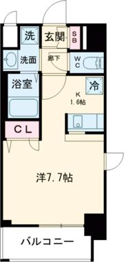 ライジングコート三宮マリーナシティの間取り画像