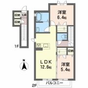 シャーメゾンかすみ?Aの間取り画像