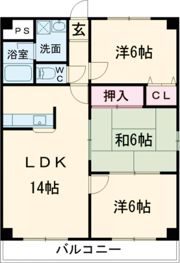 ペルソナ西町の間取り画像