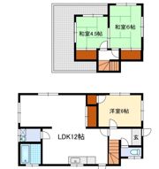 寺家貸家の間取り画像