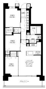 パークシティ高田馬場の間取り画像