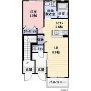 ソレイユ二重堀A棟の間取り画像