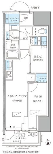 パークアクシス品川天王洲アイルの間取り画像
