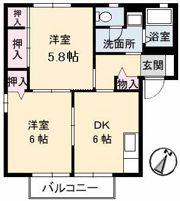 ビレッジ城北 A棟の間取り画像