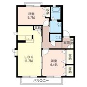 オークヴィラ Bの間取り画像