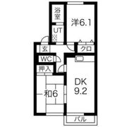 セジュール三笠Bの間取り画像