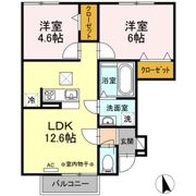 ヴィラ プリュネ A棟の間取り画像