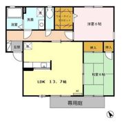 グリーンハイム A棟の間取り画像