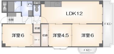 パレス千松の間取り画像