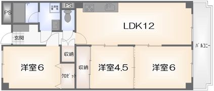 パレス千松の間取り画像