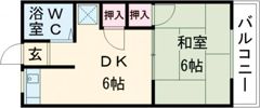 ユニハイツ田村Ⅱの間取り画像