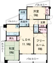 ワコーレガーデンヒルズ会下山公園の間取り画像