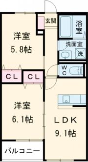 Barbatella久留米南の間取り画像