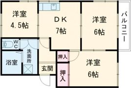 汐見ハイツⅡの間取り画像