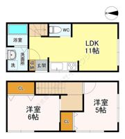田柄1丁目戸建の間取り画像