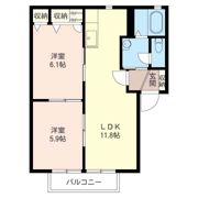 グランバリエ横倉Aの間取り画像