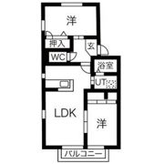 ファミール前田B棟の間取り画像