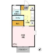 ヴィルヌーブさくら Aの間取り画像