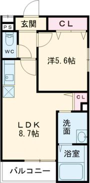 フジパレス長吉川辺Ⅰ番館の間取り画像