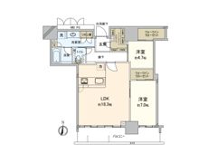 ローレルタワー堺筋本町の間取り画像