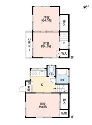 庭付き戸建て馬橋ハウスの間取り画像