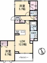 シャーメゾンサンフォレスト A棟の間取り画像