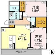 ハナミズキ A棟の間取り画像