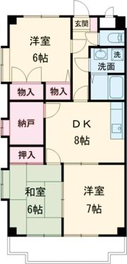 クレアつつじが丘の間取り画像