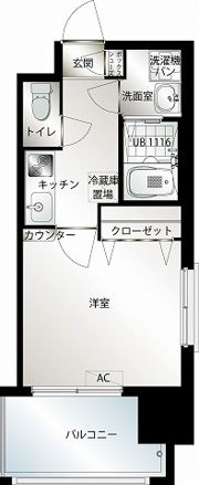エンクレスト博多駅前Ⅲの間取り画像