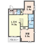 エクラージュ古宮の間取り画像