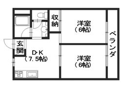 大宮コーポラスの間取り画像