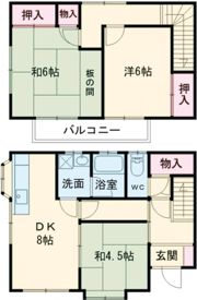 岩原戸建ての間取り画像
