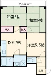 寿ハイツの間取り画像