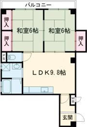 寿ハイツの間取り画像