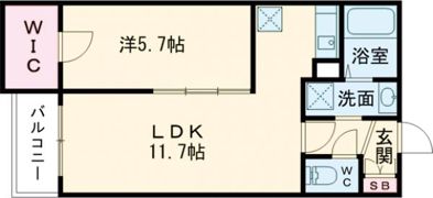 ジーメゾンあやめ池エルシアスの間取り画像