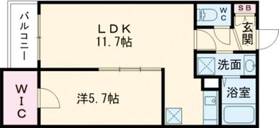 ジーメゾンあやめ池エルシアスの間取り画像