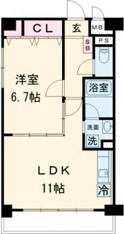 ボヌール有瀬の間取り画像