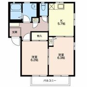 ヴィラ千原崎 Cの間取り画像