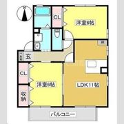 ローズコート鞍Dの間取り画像