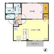 半田ハイツ Dの間取り画像