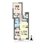 ラフィーネ 泉が丘の間取り画像