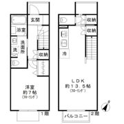 ベストクイーン上野毛の間取り画像