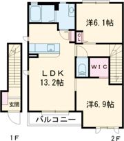 リーフガーデンハイツ Eの間取り画像