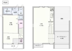 カーサヴァリエッタ岸谷の間取り画像