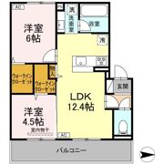アレテー開出の間取り画像