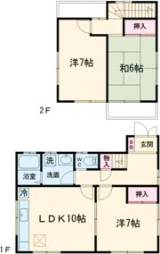 渋谷区西原二丁目戸建の間取り画像