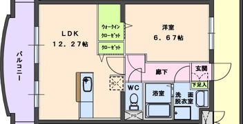ベルフラワー五番館の間取り画像