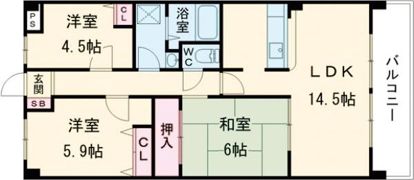 ユーフォリアの間取り画像