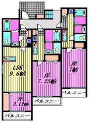 入間市河原町アパートの間取り画像